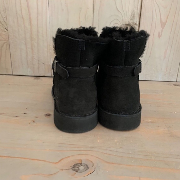 ugg Elisa black suede ankle boot us 10.5 nib - Picture 3 of 7